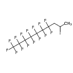 structure of CAS# 25291-12-7, 1,1,1,2,2,3,3,4,4,5,5,6,6,7,7-Pentadecafluoro-9-iododecane;2-Iodo-1H,1H,1H,2H,3H,3H-perfluorodecane;2-Iodo-1H,1H,1H,2H,3H,3H-perfluorodecane 97%;Iodoperfluorodecane
