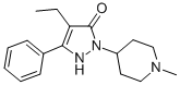 CAS 登录号：2531-04-6， 4-乙基-2-(1-甲基哌啶-4-基)-5-苯基-1H-吡唑-3-酮