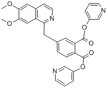 CAS#: 2545-24-6， [5-[(6,7-Dimethoxyisoquinolin-1-Yl)Methyl]-2-(Pyridine-3-Carbonyloxy)Phenyl] Pyridine-3-Carboxylate