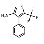 structure of CAS# 256427-77-7, 4-Phenyl-5-(Trifluoromethyl)-3-Thiophenamine;3-Amino-4-phenyl-5-(trifluoromethyl)thiophene;4-phenyl-5-(trifluoromethyl)-3-thienylamine;MFCD01934528