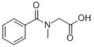 结构式 CAS# 2568-34-5, 2-(苯甲酰基-甲基氨基)乙酸