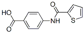 structure of CAS# 25700-63-4, 4-(Thiophene-2-Carbonylamino)Benzoic acid;4-[[Oxo-(2-Thienyl)Methyl]Amino]Benzoate;4-(Thiophen-2-Ylcarbonylamino)Benzoate;Zinc00190734