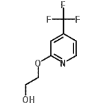 结构式 CAS# 257295-59-3, 2-{[4-(三氟甲基)-2-吡啶基]氧基}乙醇