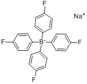 结构式 CAS# 25776-12-9, 四(4-氟苯基)-硼酸钠(1:1)