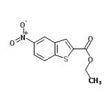结构式 CAS# 25785-09-5, 乙基5-硝基-1-苯并噻吩-2-羧酸酯