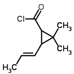 CAS 登录号：259670-71-8， 2,2-二甲基-3-[(1E)-1-丙烯-1-基]环丙烷甲酰氯