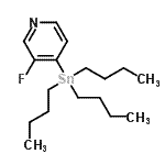 structure of CAS# 259807-88-0, 3-Fluoro-4-(Tributylstannyl)Pyridine;3-FLUORO-4- PYRIDINE;3-Fluoro-4-(tributylstannyl)-pyridine;3-FLUORO-4-(TRIBUTYLSTANNYL)PYRIDINE