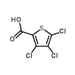 结构式 CAS# 26020-48-4, 3,4,5-三氯-2-噻吩羧酸