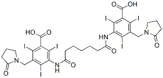 CAS 登录号：26090-52-8， 3-[6-[[3-羧基-2,4,6-三碘-5-[(2-氧代吡咯烷-1-基)甲基]苯基]氨基甲酰]己酰氨基]-2,4,6-三碘-5-[(2-氧代吡咯烷-1-基)甲基]苯甲酸