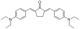 structure of CAS# 261360-66-1, (2E,5E)-2,5-Bis[(4-(Diethylamino)Phenyl)Methylene]Cyclopentanone;(2E,5E)-2,5-Bis[(4-Diethylaminophenyl)Methylene]Cyclopentan-1-One;(2E,5E)-2,5-Bis[(4-Diethylaminophenyl)Methylene]-1-Cyclopentanone;(2E,5E)-2,5-Bis(4-Diethylaminobenzylidene)Cyclopentan-1-One
