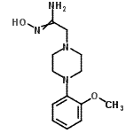 structure of CAS# 261623-50-1, N'-Hydroxy-2-[4-(2-Methoxyphenyl)-1-Piperazinyl]Ethanimidamide;(1Z)-N'-h<wbr>ydroxy-2-<wbr>[4-(2-met<wbr>hoxypheny<wbr>l)piperaz<wbr>in-1-yl]e<wbr>thanimida<wbr>mide;1-PIPERAZINEETHANIMIDAMIDE,N-HYDROXY-4-(2-METHOXYPHENYL)-;4-(2-METHOXYPHENYL)-1-PIPERAZINEACETAMIDOXIME