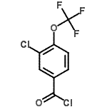 structure of CAS# 261763-17-1, 3-Chloro-4-(Trifluoromethoxy)Benzoyl Chloride;3-CHLORO-4-(TRIFLUOROMETHOXY)BENZOYLCHLORIDE;BENZOYL CHLORIDE,3-CHLORO-4-(TRIFLUOROMETHOXY)-;MFCD01631558