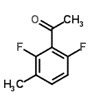 structure of CAS# 261763-31-9, 1-(2,6-Difluoro-3-Methylphenyl)Ethanone;1-Acetyl-2,6-difluoro-3-methylbenzene;MFCD01631339;ZINC02574954