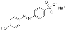 结构式 CAS# 2623-36-1, 4-[2-(4-羟基苯基)偶氮]-苯磺酸钠盐(1:1)