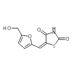 CAS#: 262601-99-0， (5E)-5-{[5-(Hydroxymethyl)-2-Furyl]Methylene}-1,3-Thiazolidine-2,4-Dione