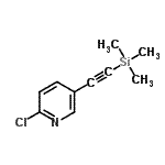 结构式 CAS# 263012-81-3, 2-氯-5-[(三甲基硅烷基)乙炔基]吡啶