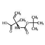 CAS#: 263017-10-3， (2R)-2-Methyl-2-({[(2-Methyl-2-Propanyl)Oxy]Carbonyl}Amino)-3-Butenoic Acid