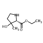 CAS#: 263025-37-2， Ethyl 3-Hydroxy-3-Methyl-L-Prolinate