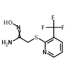 结构式 CAS# 263762-04-5, N'-羟基-2-{[3-(三氟甲基)-2-吡啶基]硫基}乙脒