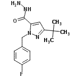 CAS#: 263762-14-7， 1-(4-Fluorobenzyl)-3-(2-Methyl-2-Propanyl)-1H-Pyrazole-5-Carbohydrazide