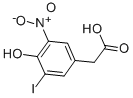 结构式 CAS# 2646-51-7, 2-(4-羟基-3-碘-5-硝基苯基)乙酸