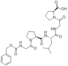CAS#: 2646-61-9， (2S)-1-[2-[[(2S)-4-Methyl-2-[[(2S)-1-[2-(Phenylmethoxycarbonylamino)Acetyl]Pyrrolidine-2-Carbonyl]Amino]Pentanoyl]Amino]Acetyl]Pyrrolidine-2-Carboxylic Acid