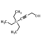 结构式 CAS# 2652-46-2, 3-(三乙基硅烷基)-2-丙炔-1-醇
