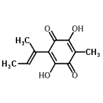 CAS#: 2654-69-5， 2-[(2E)-2-Buten-2-Yl]-3,6-Dihydroxy-5-Methyl-1,4-Benzoquinone