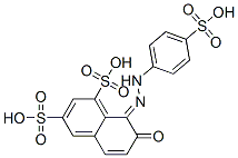 CAS 登录号：2657-89-8， (8Z)-7-氧代-8-[(4-磺基苯基)亚肼基]萘-1,3-二磺酸