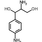 结构式 CAS# 2663-91-4, 2-氨基-1-(4-氨基苯基)-1,3-丙烷二醇