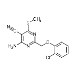 CAS#: 266309-89-1， 4-Amino-2-[(2-Chlorophenoxy)Methyl]-6-(Methylsulfanyl)-5-Pyrimidinecarbonitrile