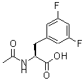 结构式 CAS# 266360-52-5, N-乙酰基-3,5-二氟苯基丙氨酸