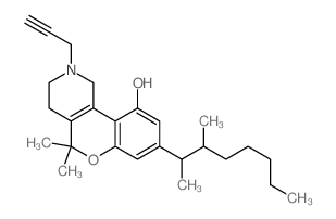 CAS#: 26685-57-4， 8-(1,2-Dimethylheptyl)-1,3,4,5-tetrahydro-5,5-dimethyl-2-(2-propyn-1-yl)-2H-[1]Benzopyrano[4,3-c]pyridin-10-ol