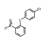 结构式 CAS# 26820-31-5, 2-[(4-氯苯基)硫基]-3-硝基吡啶