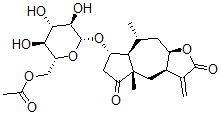 CAS#: 26836-43-1， (3aR,7aalpha,9aalpha)-3,3a,4,4a,6,7,7a,8,9,9alpha-Decahydro-7alpha-[(6-O-Acetyl-beta-D-Glucopyranosyl)Oxy]-4abeta,8alpha-Dimethyl-3-Methyleneazuleno[6,5-b]Furan-2,5-Dione