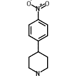 结构式 CAS# 26905-03-3, 4-(4-硝基苯基)哌啶