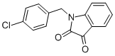 structure of CAS# 26960-66-7, 1-(4-Chloro-Benzyl)-1H-Indole-2,3-Dione;1-[(4-Chlorophenyl)Methyl]Indoline-2,3-Dione;1-(4-Chlorobenzyl)Isatin;Nsc 127077