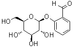 structure of CAS# 26993-16-8, 2-Formylphenyl beta-D-glucopyranoside;2'-Formylphenyl-ß-D-glucopyranoside;2-hydroxybenzaldehyde β-D-glucopyranoside;Helecin