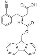 结构式 CAS# 270065-84-4, 芴甲氧羰基-(S)-3-氨基-4-(2-氰基-苯基)-丁酸