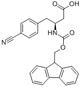 structure of CAS# 270065-90-2, Fmoc-(S)-3-Amino-4-(4-Cyano-Phenyl)-Butyric Acid;N-(9-FLUORENYLMETHOXYCARBONYL)-(S)-3-AMINO-4-(4-CYANOPHENYL)BUTANOIC ACID;N-BETA-(9-FLUORENYLMETHOXYCARBONYL)-L-HOMO(4-CYANOPHENYL)ALANINE;FMOC-(S)-3-AMINO-4-(4-CYANO-PHENYL)-BUTYRIC ACID