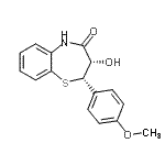 CAS 登录号：27068-88-8， (2S,3S)-3-羟基-2-(4-甲氧基苯基)-2,3-二氢-1,5-苯并硫氮杂卓-4(5H)-酮