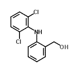 结构式 CAS# 27204-57-5, {2-[(2,6-二氯苯基)氨基]苯基}甲醇