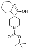结构式 CAS# 273378-16-8, 叔丁氧羰基-4-环己基-哌啶-4-羧酸
