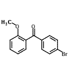 structure of CAS# 27428-65-5, (4-Bromophenyl)(2-Methoxyphenyl)Methanone;4-Bromo-2'-methoxybenzophenone