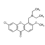 CAS#: 27500-74-9， 6-Chloro-4-[(Diethylamino)Methyl]-3-Methoxy-9H-Xanthen-9-One
