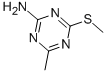 structure of CAS# 27622-90-8, 4-Methyl-6-(Methylthio)-1,3,5-Triazin-2-Amine;[4-Methyl-6-(Methylthio)-S-Triazin-2-Yl]Amine;Maybridge1_006211;1,3,5-Triazin-2-Amine, 4-Methyl-6-(Methylthio)-