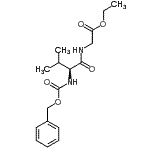 结构式 CAS# 2766-17-8, 乙基N-[(苄氧基)羰基]-L-缬氨酰甘氨酸酯