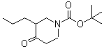 结构式 CAS# 277298-22-3, 4-氧代-3-丙基-1-哌啶羧酸叔丁酯