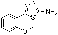 结构式 CAS# 28004-56-0, 5-(2-甲氧基苯基)-1,3,4-噻二唑-2-胺