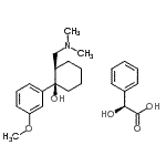 结构式 CAS# 280565-80-2, (2S)-羟基(苯基)乙酸-(1R,2R)-2-[(二甲基氨基)甲基]-1-(3-甲氧基苯基)环己醇(1:1)